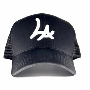 RESID3NCY - Los Angeles Black Trucker Hat with White Logo